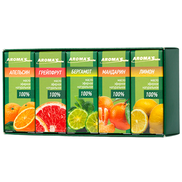 Набор эфирных масел Aroma Saules Цитрусовый 5х10 мл