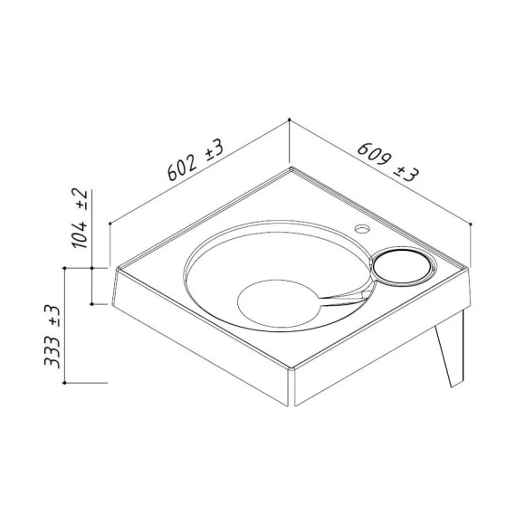 Умывальник Belux Grail-GR 60х60 Set