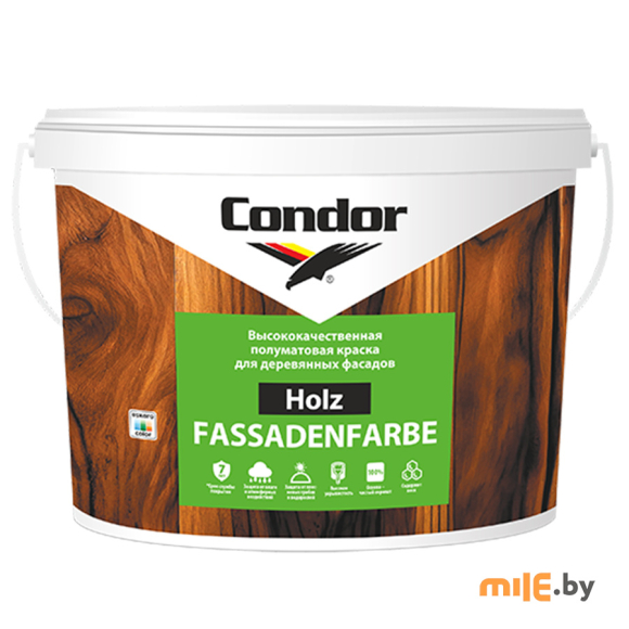 Краска Condor ВД акриловая Holz Fassadenfarbe 6 кг
