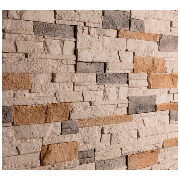 Плита гипсовая декоративная Stone mill Сланец Аркана слоновая кость ПГД-1-Л (2601)