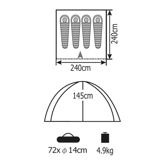 Палатка Coyote Yaren-2 CL-S01-2P
