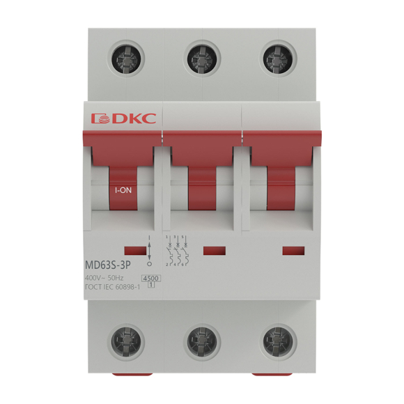 Автоматический выключатель DKC Yon Max MD63N 3P 25A C 4.5kA 3М MD63S-3PC25