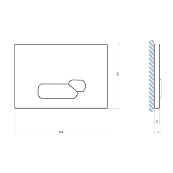 Кнопка Cersanit Actis белая глянцевая (P-BU-ACT/Whg/Gl)