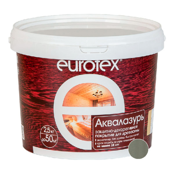 Состав Евротекс (лак защитно-декор для дерева) утренний туман 2,5 кг