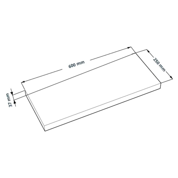Полка Mebelain (00098) Фора 1.6 белый 60x25x4 см