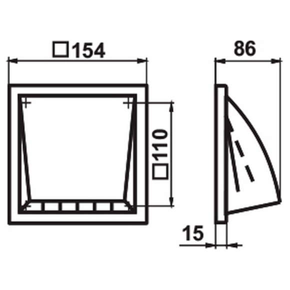 Колпак с клапаном Семь ветров 1515ВСК 155x155x100 мм