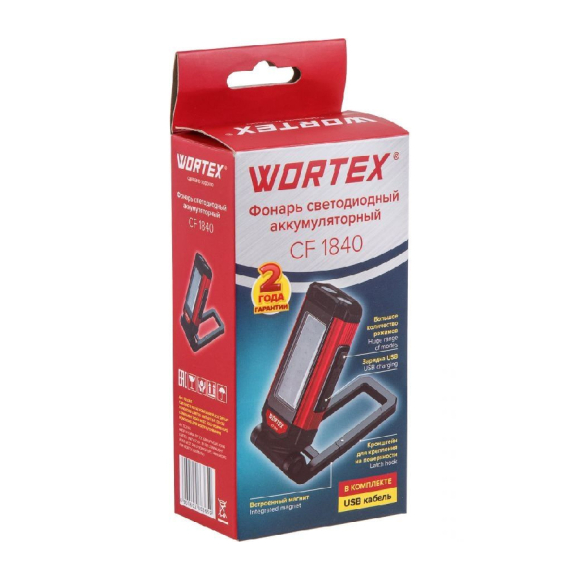 Фонарь светодиодный аккумуляторный Wortex CF 1840 (1323365)
