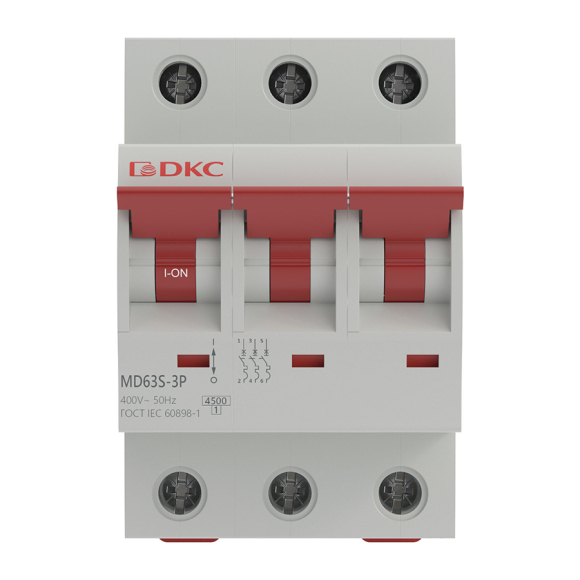 Автоматический выключатель DKC Yon Max MD63N 3P 20A C 4.5kA 3М MD63S-3PC20
