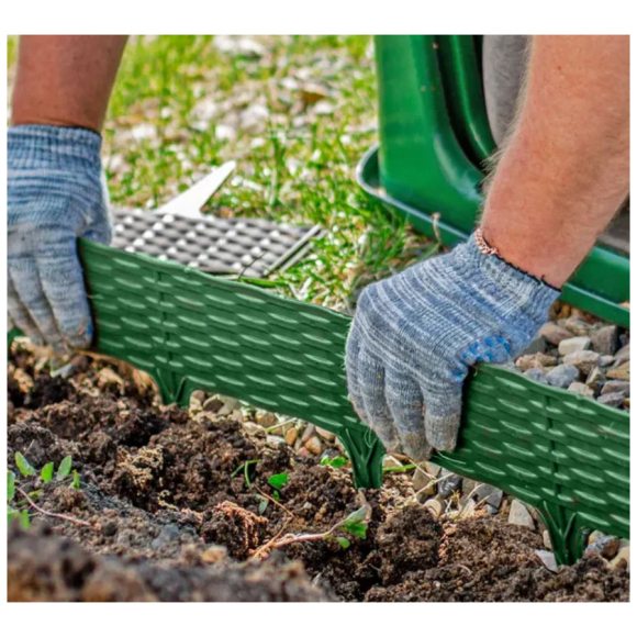 Бордюр садовый Протэкт Ротанг (хаки) БР-4.8 480x9 см