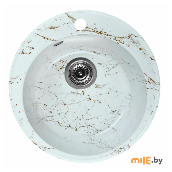 Мойка кухонная Wisent WA05-13 мрамор бело-золотой (без сифона)