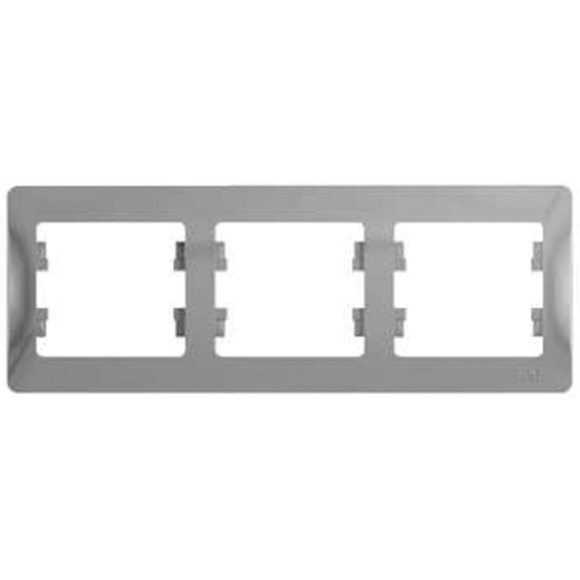 Рамка для розетки или выключателя Schneider Electric Glossa GSL000303 тройная (алюминий)