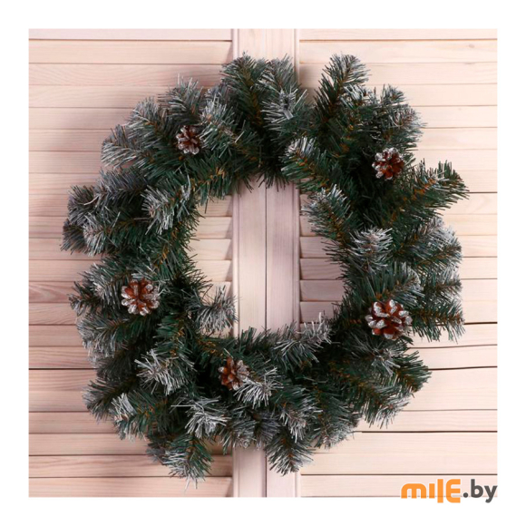 Венок Зимнее волшебство Рождественский белоснежный 5428534 (45 см)