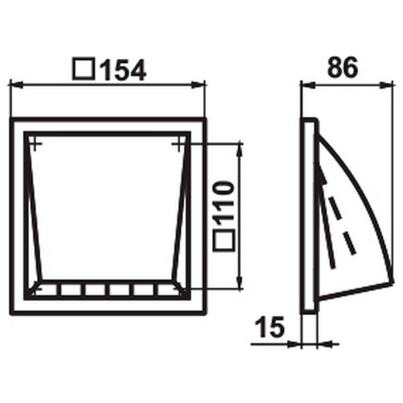 Колпак с клапаном Семь ветров 1515ВСК (коричневый) 155x155x100 мм