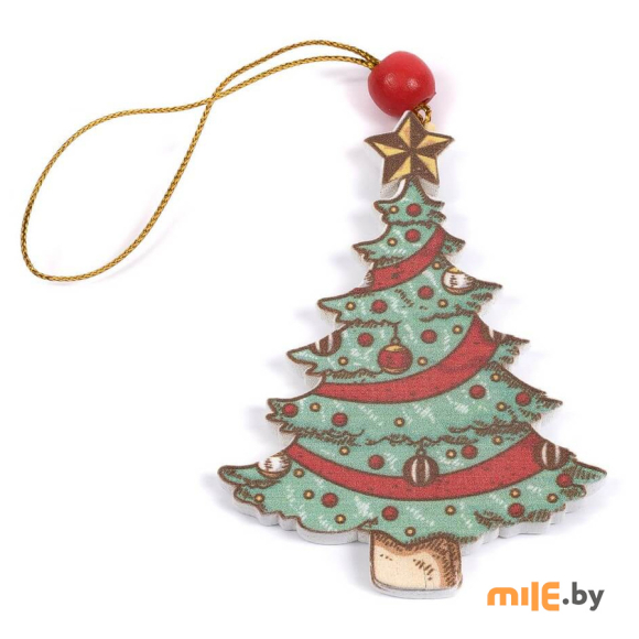 Подвеска новогодняя Лесная мастерская Ёлка 0,5х5,5х8 см 4940616