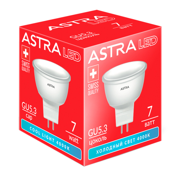 Лампа светодиодная Astra LED MR16 7W 4000K Лампа светодиодная Astra LED MR16 7W 4000K