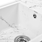 Мойка кухонная Wisent WB15-12 мрамор бело-черный (без сифона)